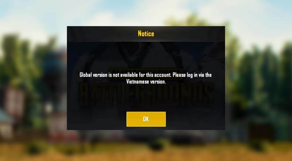 Global version is not available for this account» в PUBG Mobile